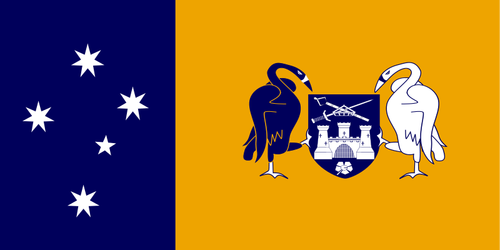 オーストラリア首都特別地域の旗ベクトル イラスト